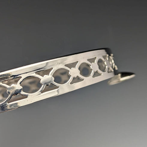 1923 年英國古董鍍銀茶壺杯墊